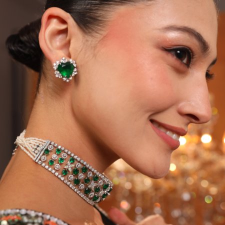 Hearts that glow green earrings