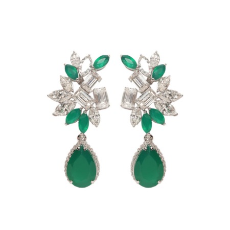 Soft geometry of green earrings