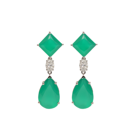 The emerald pause earrings