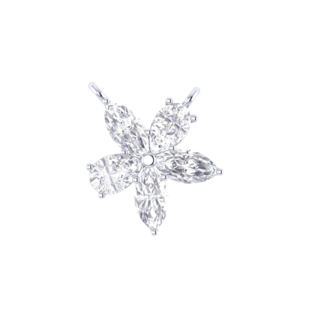 The frozen belle - Pear & marquis pendant