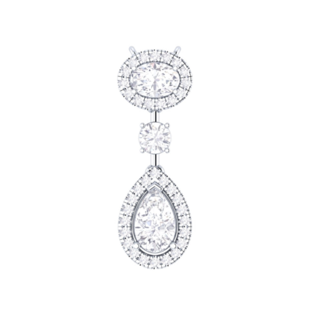 The graceful dew drop - Oval & pear pendant