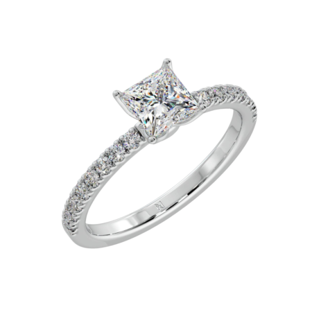 1 ct Emerald Solitaire Diamond Ring