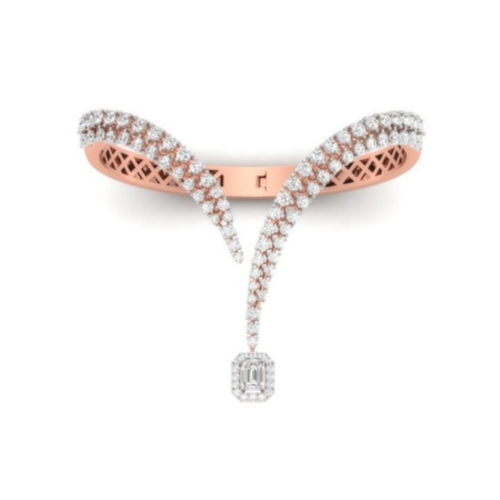 Dual Swirl Oval Bangle