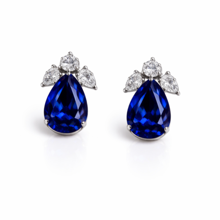 Elegant Sapphire and Diamond Earring